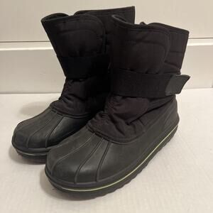 The children’s Place Black Snow Boot Waterproof Youth Size 4 Kids